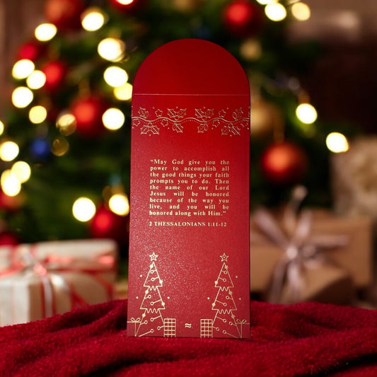 2 Thessalonians 1:11–12 – Red Christmas Money Envelope