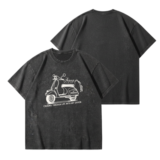 Cruising with my Savior – Vintage Washed T-Shirt