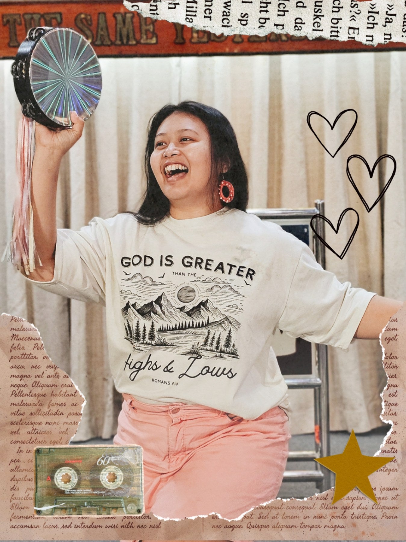 Mga Rhythms of Grace Apparel | Ang Diyos ay Dakila | Malaking T-Shirt