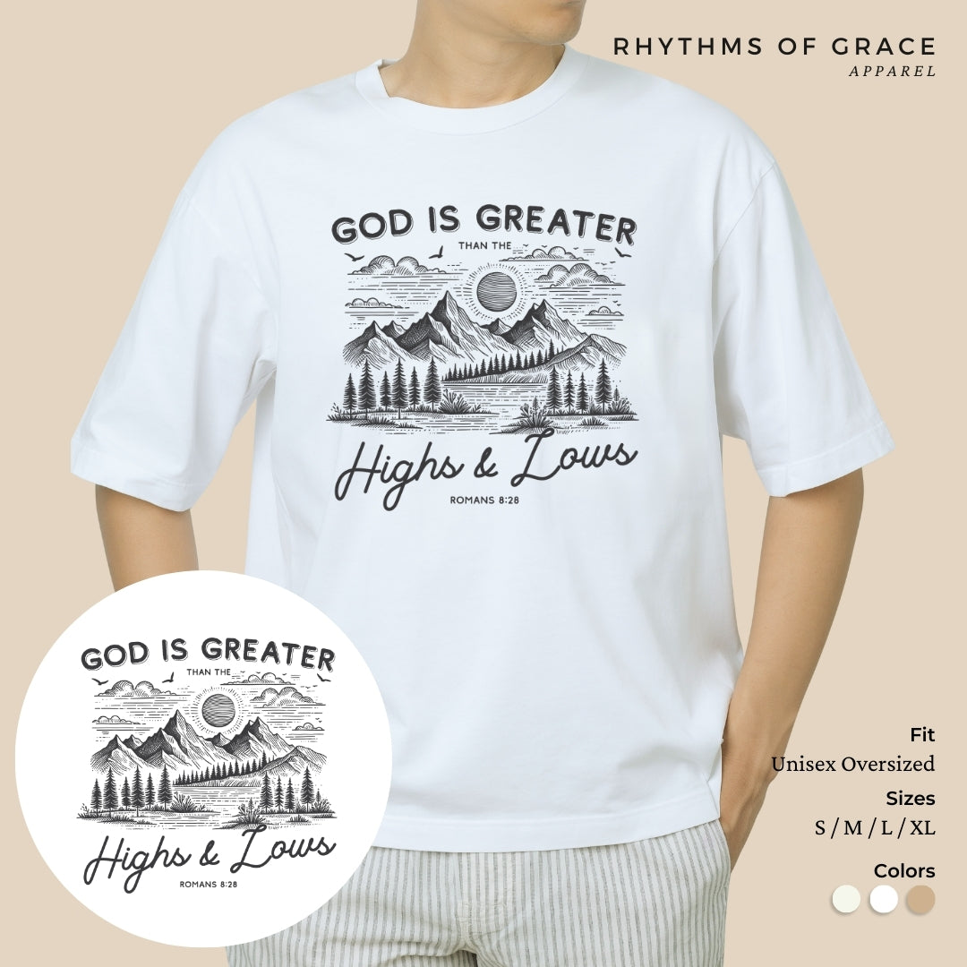 Mga Rhythms of Grace Apparel | Ang Diyos ay Dakila | Malaking T-Shirt