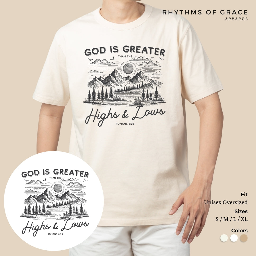 Mga Rhythms of Grace Apparel | Ang Diyos ay Dakila | Malaking T-Shirt