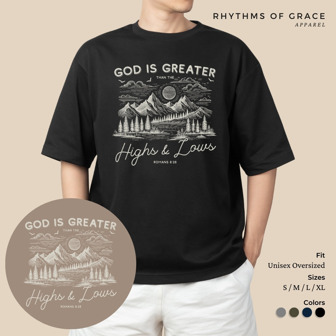 Mga Rhythms of Grace Apparel | Ang Diyos ay Dakila | Malaking T-Shirt