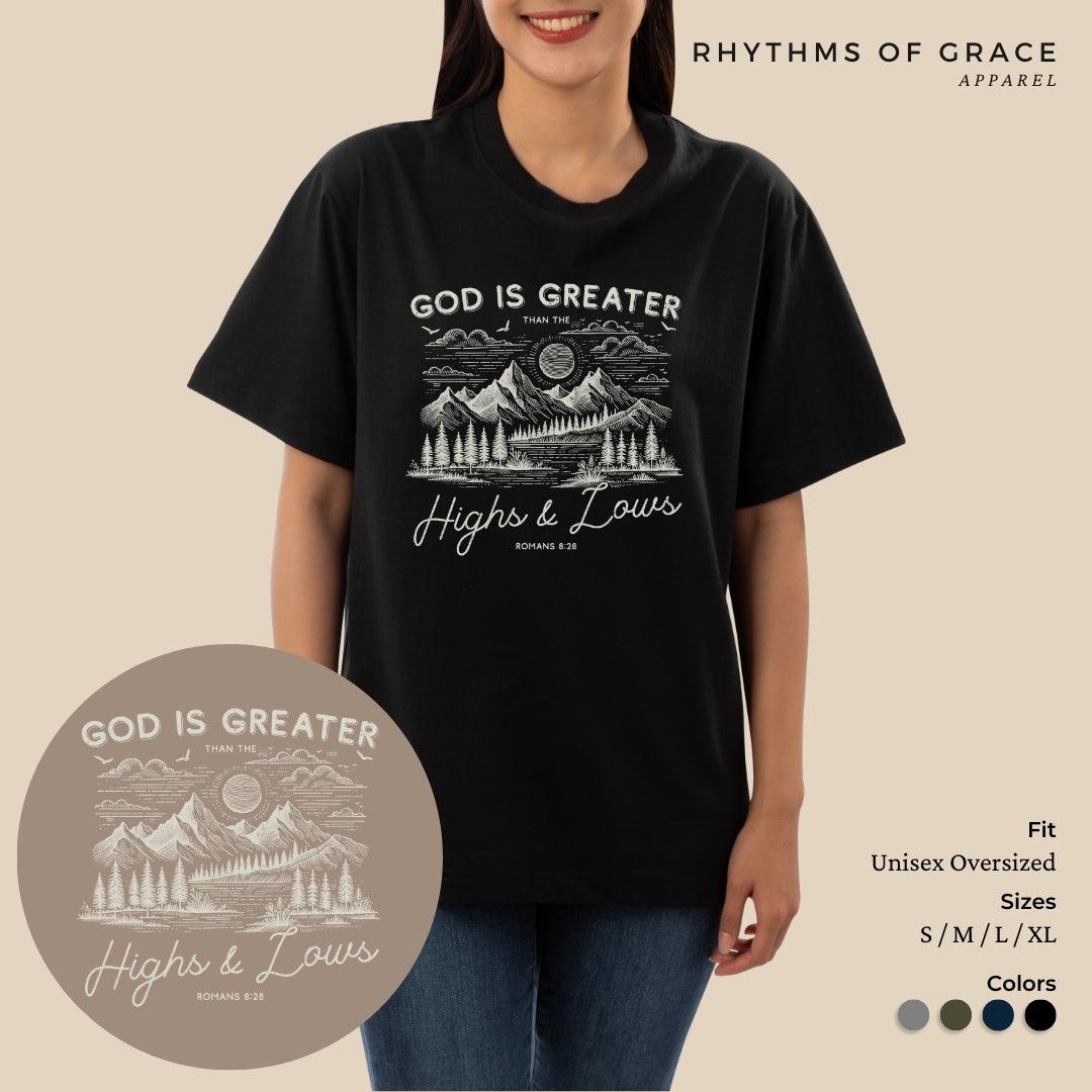 Mga Rhythms of Grace Apparel | Ang Diyos ay Dakila | Malaking T-Shirt