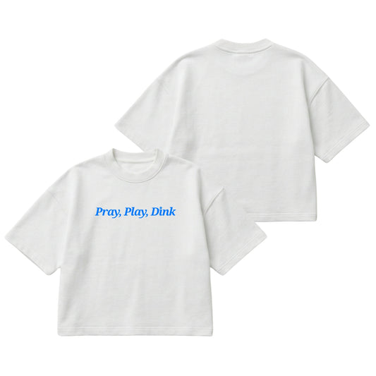 Pray, Play, Dink – Boxy Cropped Shirt