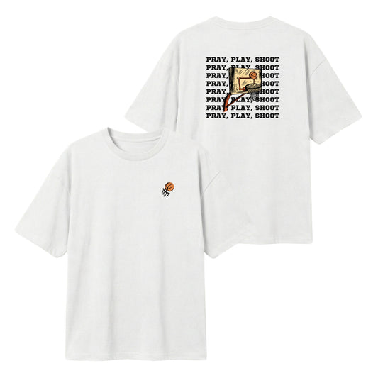 Pray, Play, Shoot – Lightweight Oversized T-Shirt