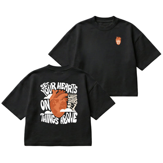 Set Your Hearts On Things Above – Boxy Cropped Shirt