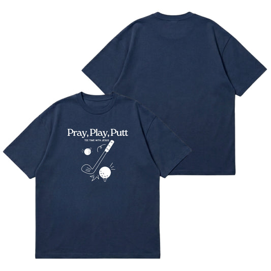 Tee time with Jesus – Premium Oversized T-Shirt