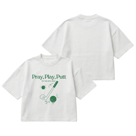 Tee time with Jesus – Boxy Cropped Shirt