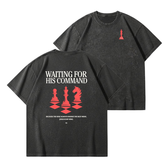 Waiting for His Command – Vintage Washed T-Shirt