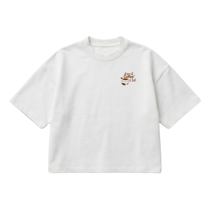 Jesus and Coffee Club – Boxy Cropped Shirt