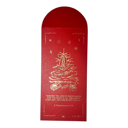 2 Thessalonians 3:16 - Red Christmas Money Envelope