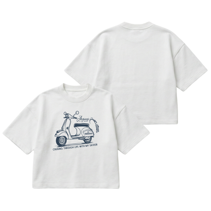 Cruising with my Savior – Boxy Cropped Shirt