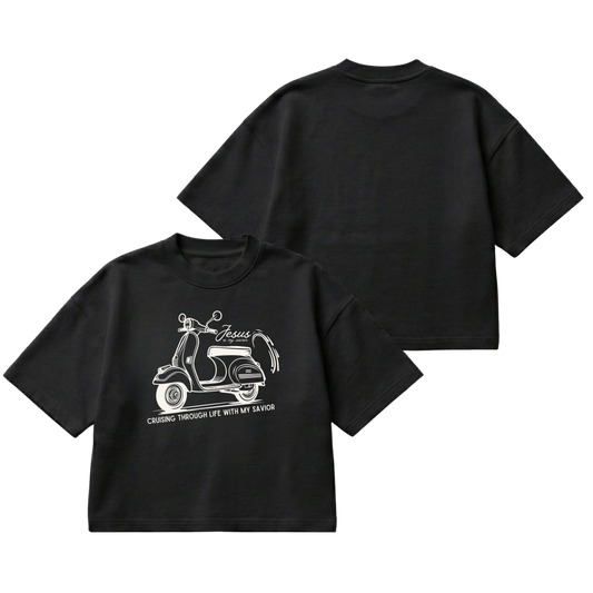 Cruising with my Savior – Boxy Cropped Shirt