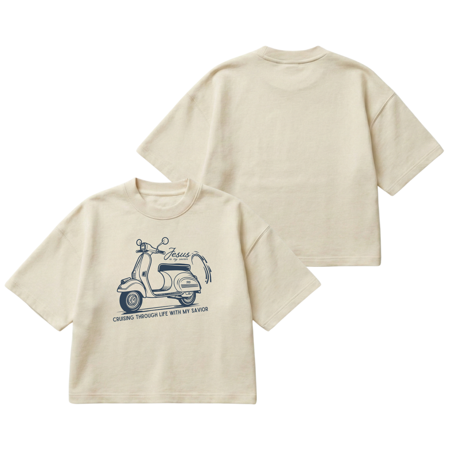 Cruising with my Savior – Boxy Cropped Shirt