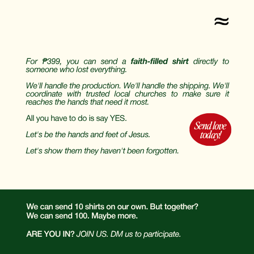 Faith-filled Shirt for Typhoon Victims