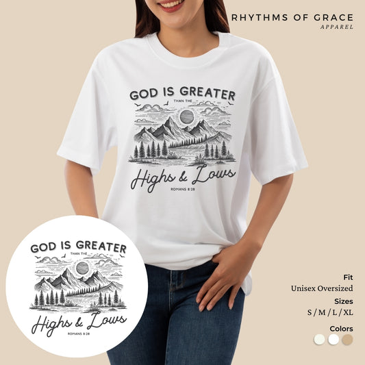 Mga Rhythms of Grace Apparel | Ang Diyos ay Dakila | Malaking T-Shirt