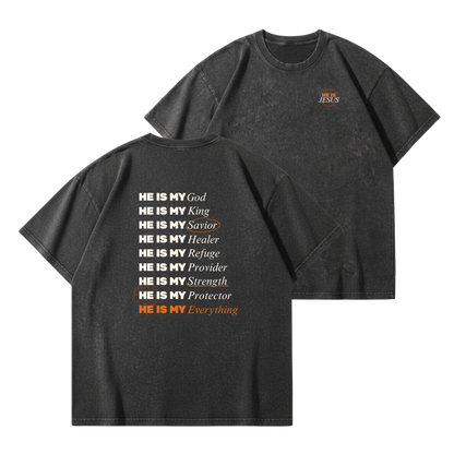 He is Jesus – Vintage Washed T-Shirt