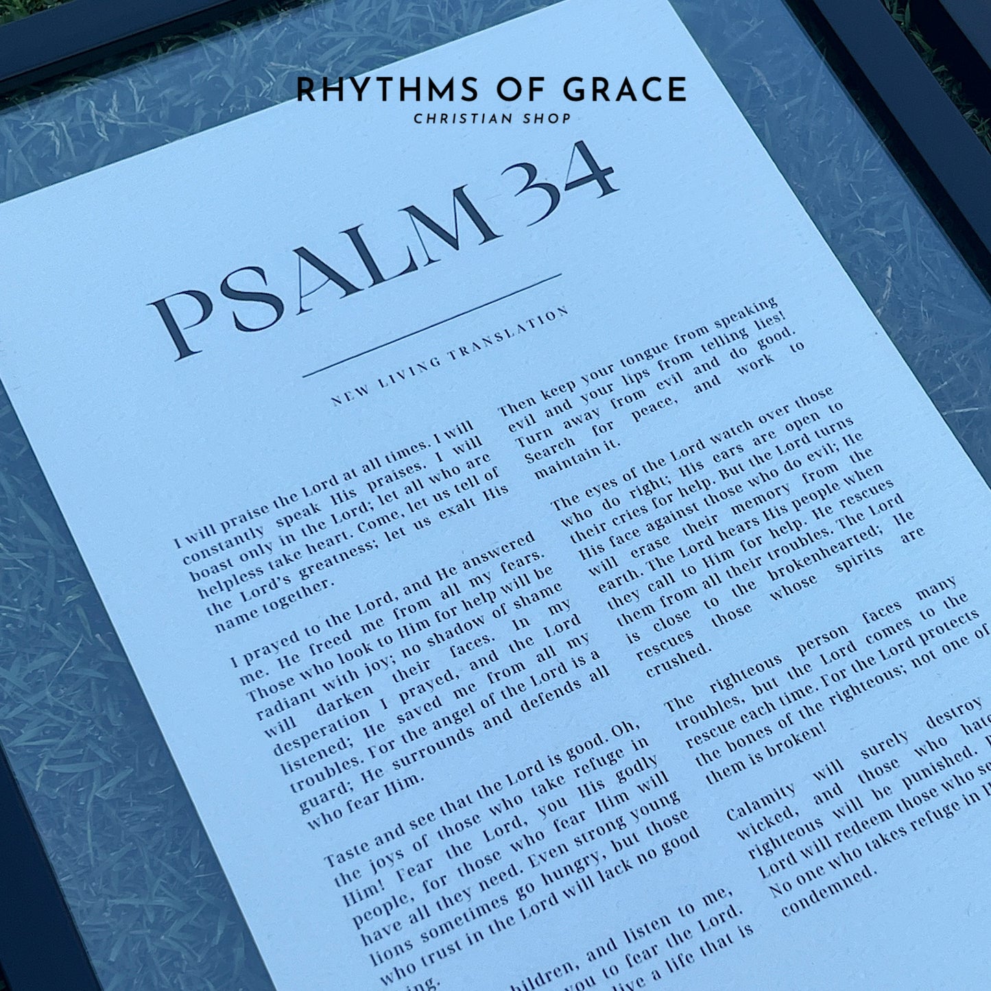 Awit 34 Bible Scripture Wall Art, Home Decor