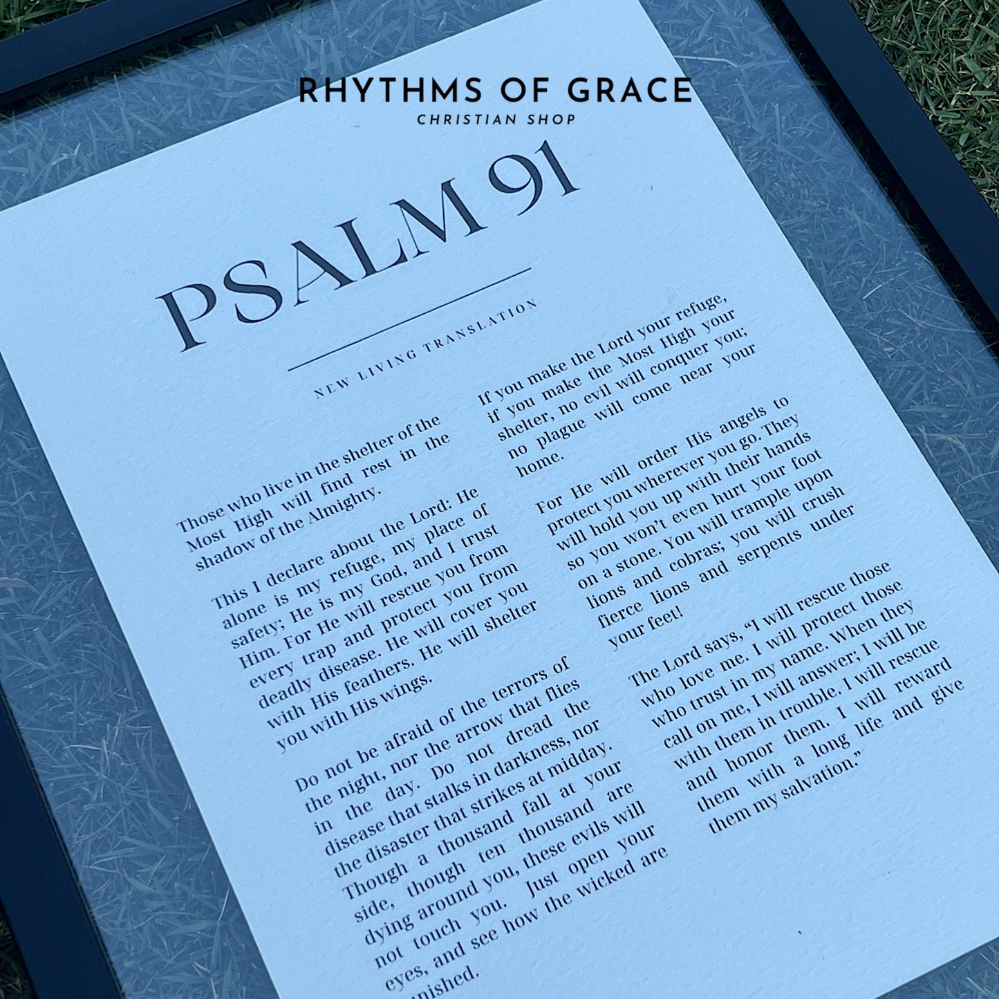 Psalm 91 Bible Scripture Wall Art, Home Decor