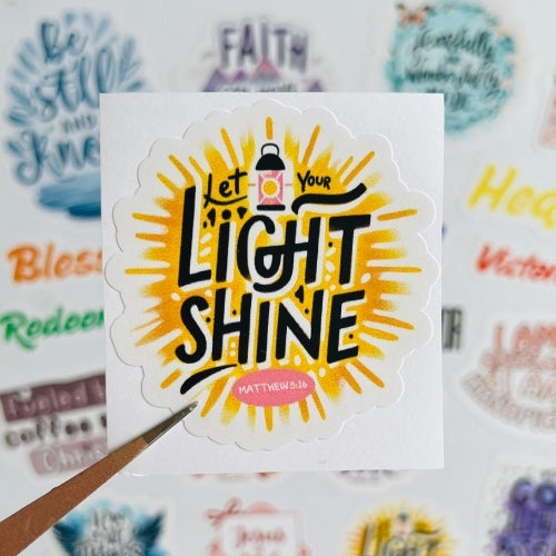 Let Your Light Shine – Waterproof Sticker