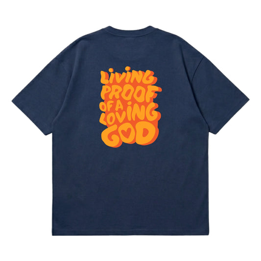 Living Proof of a Loving God – Premium Oversized T-Shirt