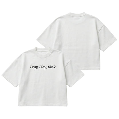 Pray, Play, Dink – Boxy Cropped Shirt