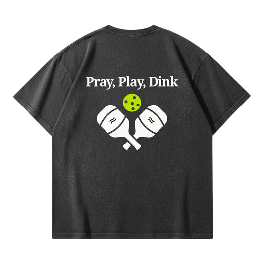 Pray, Play, Dink – Vintage Washed T-Shirt