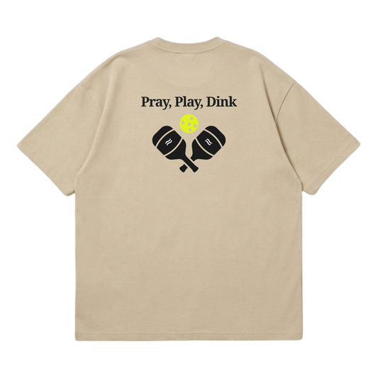 Pray, Play, Dink – Premium Oversized T-Shirt