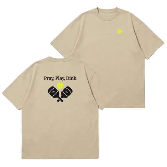 Pray, Play, Dink – Premium Oversized T-Shirt