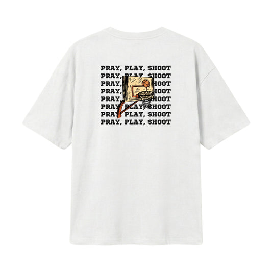 Pray, Play, Shoot – Lightweight Oversized T-Shirt
