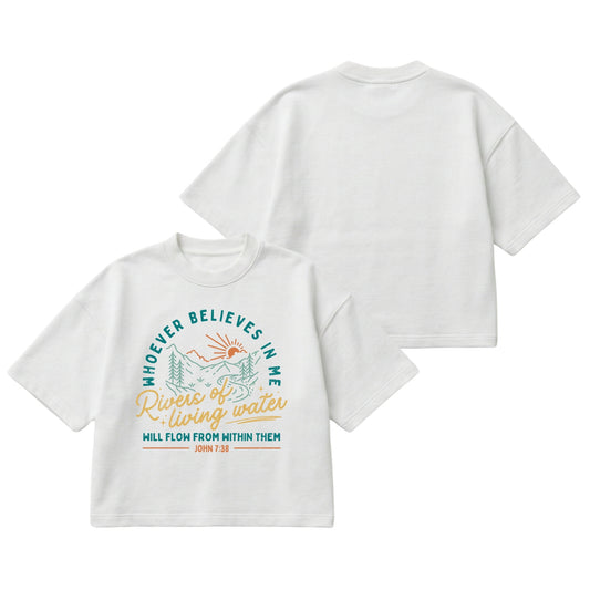 Rivers of Living Water – Boxy Cropped Shirt