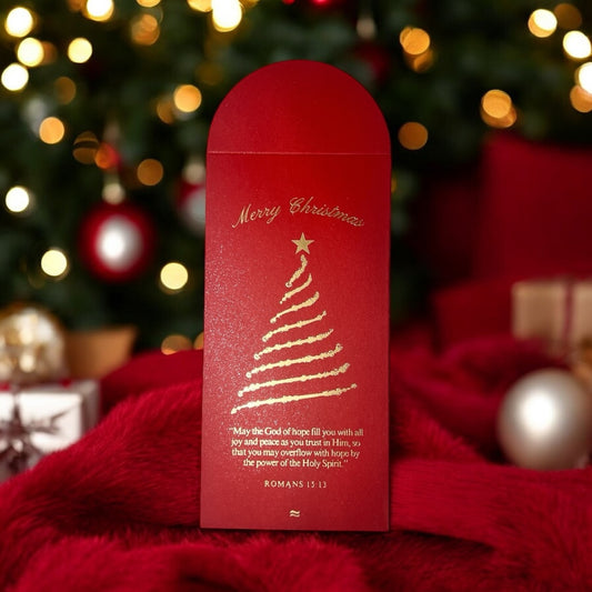 Romans 15:13 - Red Christmas Money Envelope