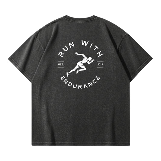 Run With Endurance  – Vintage Washed T-Shirt