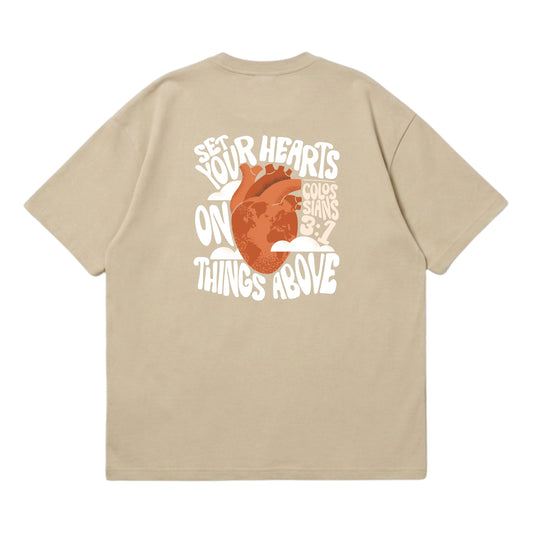 Set Your Hearts On Things Above – Premium Oversized T-Shirt