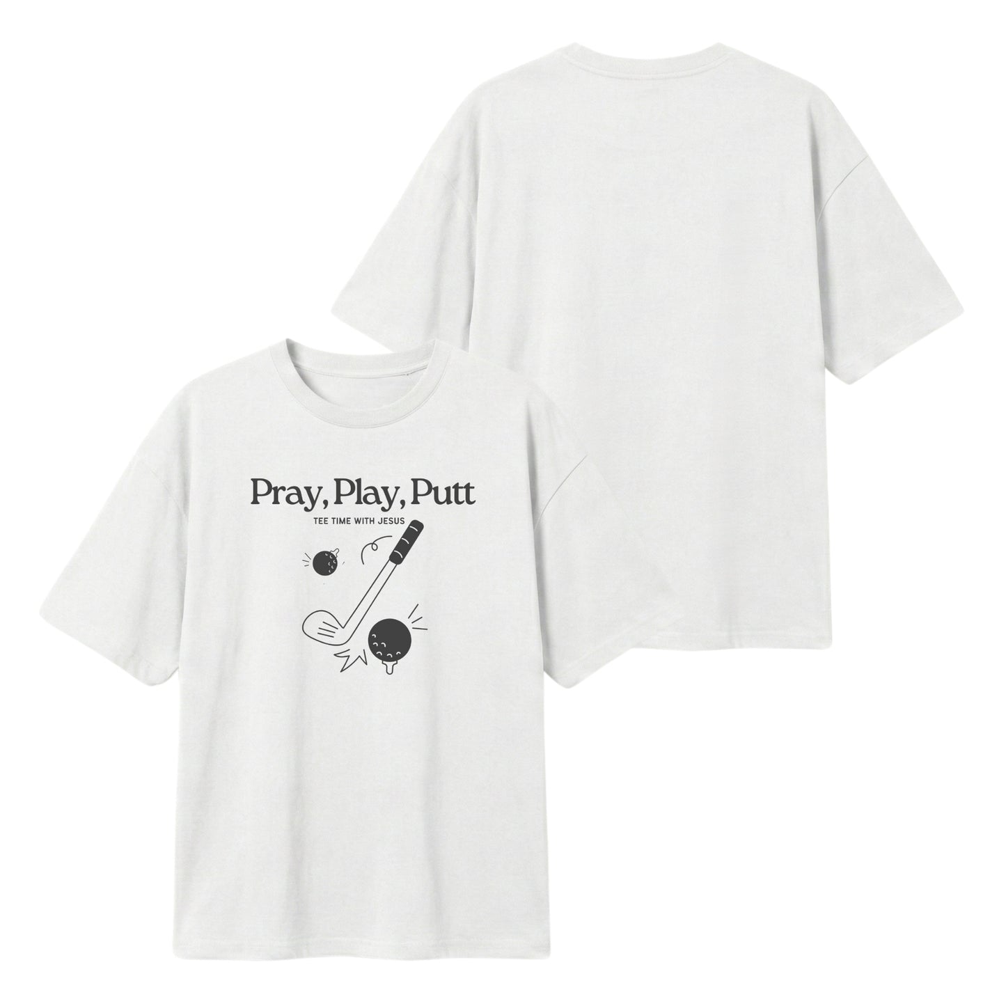 Tee time with Jesus – Lightweight Oversized T-Shirt