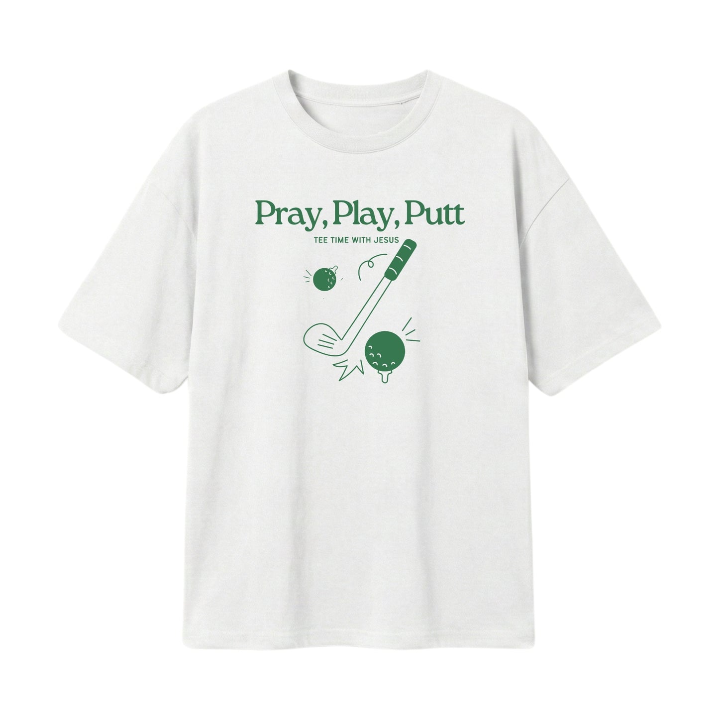 Tee time with Jesus – Lightweight Oversized T-Shirt