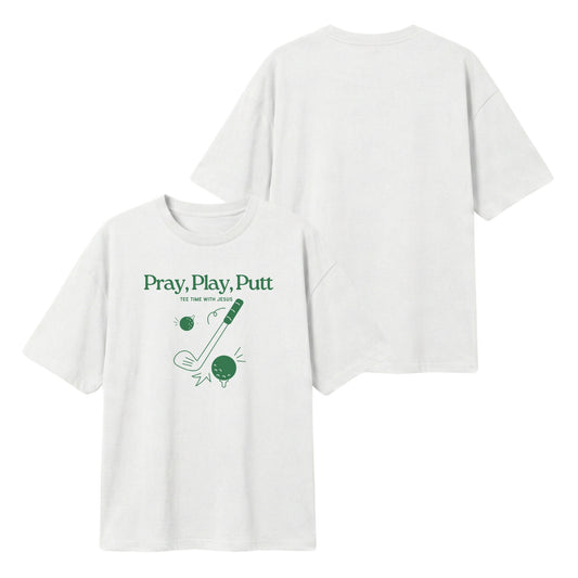 Tee time with Jesus – Lightweight Oversized T-Shirt