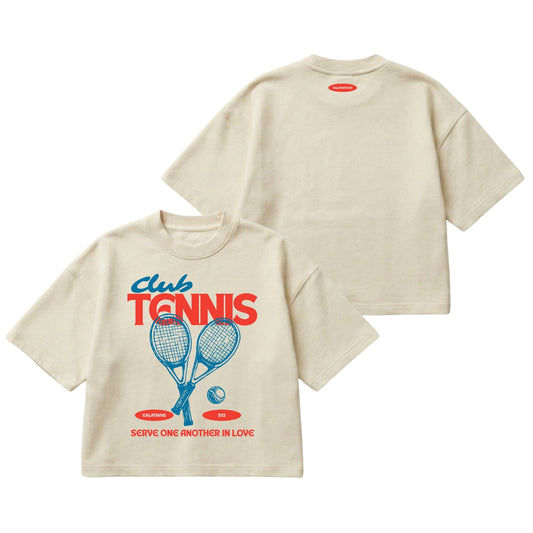 Tennis Club  – Boxy Cropped Shirt