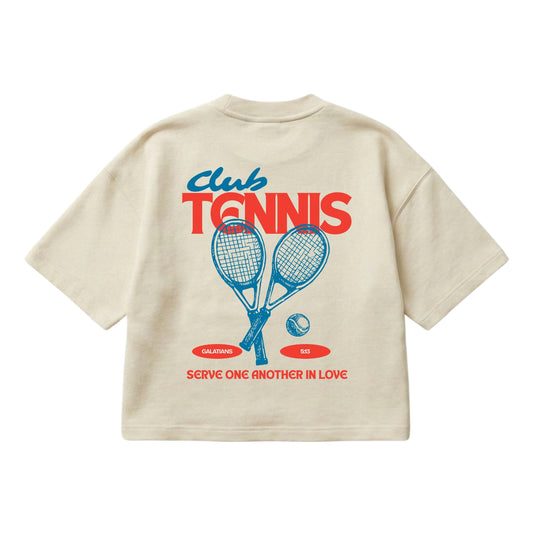 Tennis Club  – Boxy Cropped Shirt