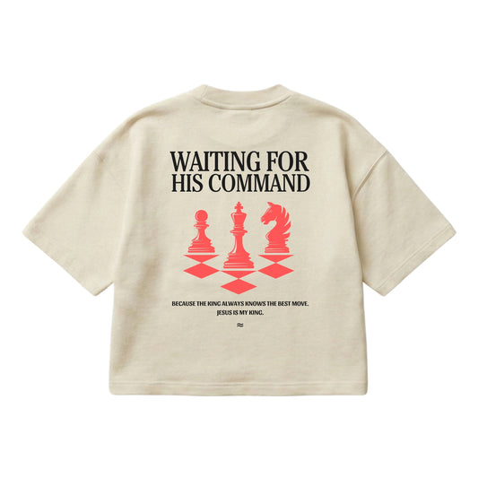 Waiting for His Command – Boxy Cropped Shirt